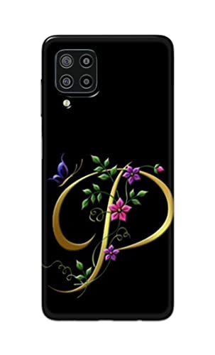 Image of Printed Hard Back Cover Case for Samsung Galaxy F22 4G | Samsung Galaxy M22 4G Back Cover (Alphabet P) -1803