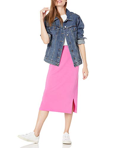 Image of Amazon Essentials Women's Pull-On Knit Midi Skirt with Elastic Waist, Stretchy (Available in Plus Size)