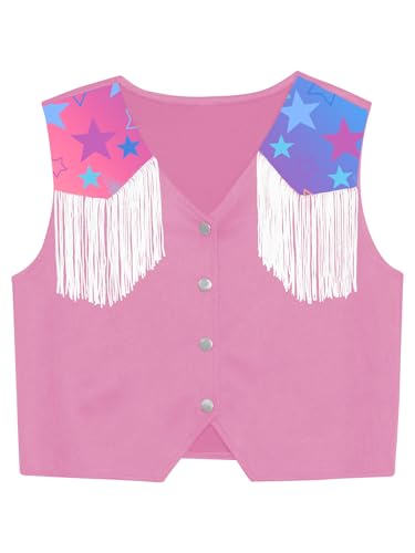 Little Girls' Hippie Chic Vest Faux Suede Tassel Cardigan for Playful Outfits
