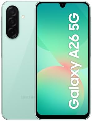Samsung Galaxy A26 5G 256GB Teléfono Móvil, Inteligencia Alucinante, 6GB RAM, 50MP Cámara, Menta, Garantía del Fabricante 3 Años + 1 Año Extra