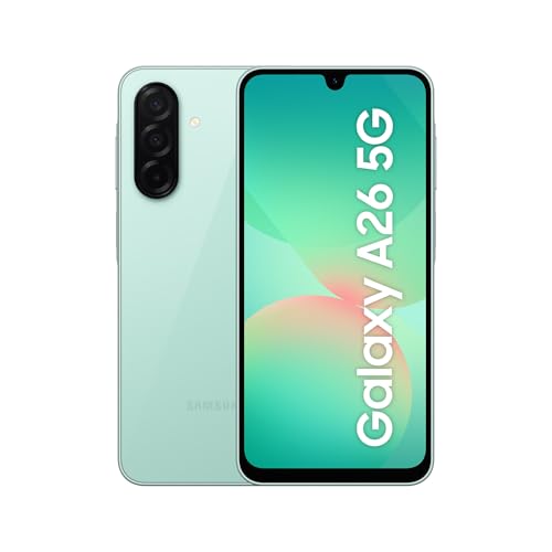 Samsung Galaxy A26 5G AI Smartphone ohne Vertrag, Simlockfreies AI Handy mit Android, 6 GB RAM, 128 GB Speicher, 50-MP-Kamera, Mint, 2,5 Jahre Herstellergarantie