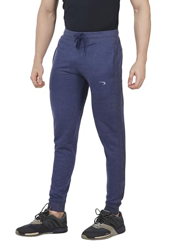Image of Premium Men's Regular Fit Jogger Track Pants (Size M to 8XL) | Smooth Soft Feel, Antimicrobal Fabric with Zipper Pockets | Reflective Logo on Front