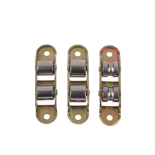 Rodillo deslizante inferior de metal tipo 80 con polea doble plana para puertas 4
