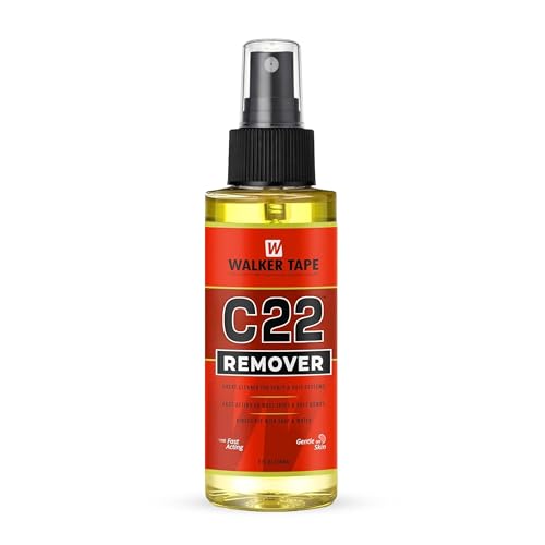 Image of Walker Tape C22 Remover | Adhesive Remover For Hair Wigs & Patches,Hair Toupees & Extensions| Fast Cleaner | Fast-Acting | Citrus Flavor | Skin Safe | Pack 1 (118 ML)