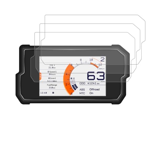 GlareStop Displayschutzfolie kompatibel mit KTM 390 ADVENTURE (2020-) 3 x Entspiegelt