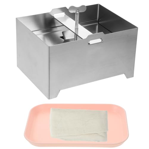 TOPBATHY Edelstahl Tofu-Form 16.00 X 12.00 X 9.00 cm Silber