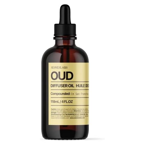 Oud Diffuser Oil, Niche Scent, Luxury Chinese Pepper, Rosewood, Cardamom, Vetiver, Oud, Tonka Bean, Musk Essential Oils Blend for Ultrasonic Diffuser Scent Projects(4 oz/118mL)… Cover