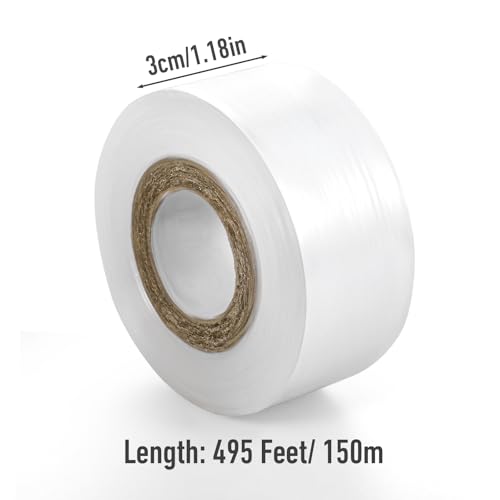 Image of QfwdfcTrenz Grafting Tape, 3cm x 150M Stretchable Garden Plants Repair Budding Tapes Nursery Sealing Tapes Grafting Clear Film Garden Hand Tools for Fruit, Floral, Tree and Plants