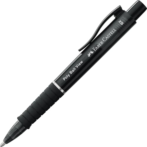 Faber-Castell 145755 - Kugelschreiber Poly Ball View, Mine XB, schwarz, 1 Stück