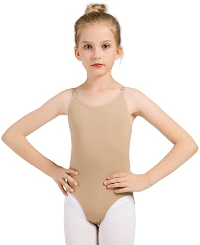 danshow women and girls nude seamless camisole undergarment leotard with transition straps