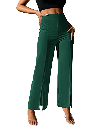 Image of Shasmi Women's Dress Pants Stretchy Work Slacks Business Casual Office Bootcut Leg Elastic Waist Regular Fit Plazzo Trouser Pant (Pant 65)