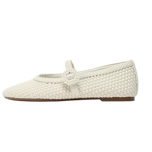 Women's Ballet Flats Ballerina Flats Wide Width Woven Mary Jane