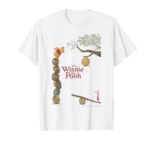 Disney Winnie The Pooh & Piglet Honey Pot Stack T-Shirt