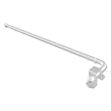 INTERDECO ausziehbare Schwenkstange/schwenkbare Gardinenstangen Weiß, 60-100 cm