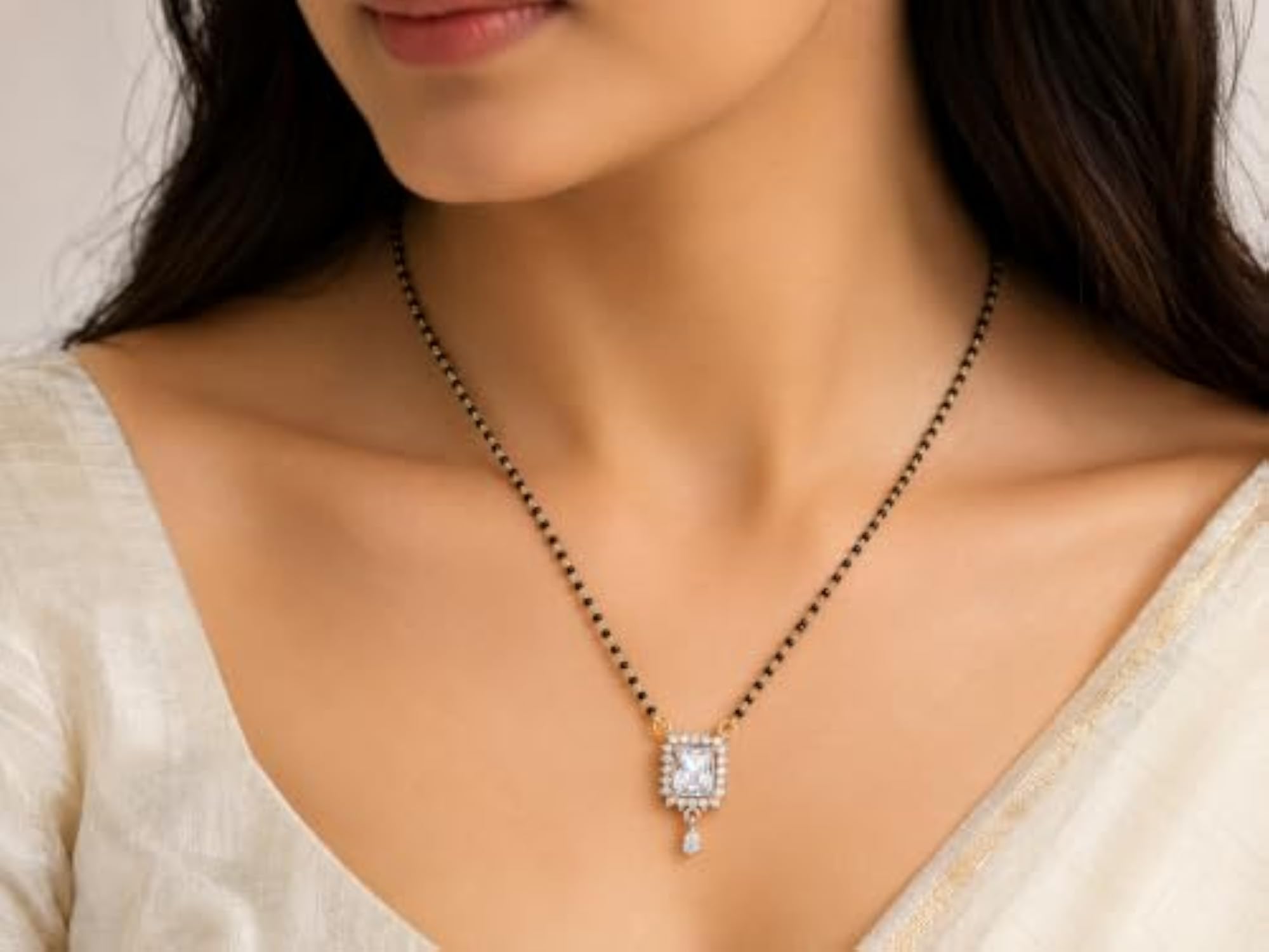 Gold Plated CZ Stone Mangalsutra for Women