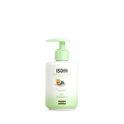 ISDIN Baby Naturals Loción Hidratante Corporal para Bebé con Un 96 percent de Ingredientes de Origen Natural, 200 Mililitros