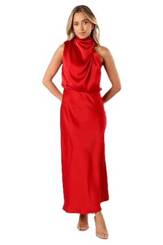 Image of Petal & Pup Women's Anabelle Halter Neck Midi Dress