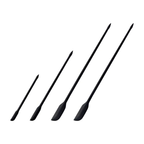 4 PCS Mini Espátula Silicona,espátulas pequeñas de silicona,Raspadores de Masa Pequeños, Utensilios de Cocina Espatula,Espatulas para Frascos Mermelada, Hornear, Pasteles(Negro)