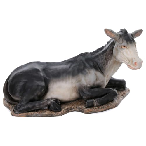 Holyart Donkey fibreglass statue for OUTDOOR Nativity Scene, h 65 in