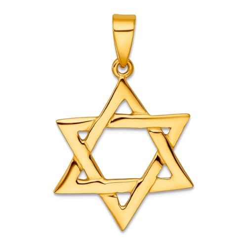 Collier Judaica Étoile de David argent 925 or pour femme