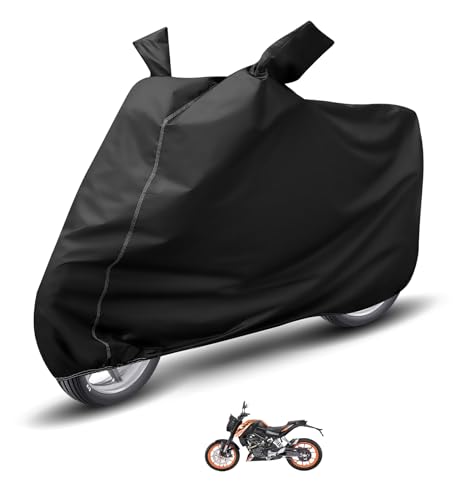 Image of Auto Hub Waterproof Bike Cover Compatible with KTM Duke 125 Dustproof, UV Protection Two Wheeler Bike Duke 125 Cover - Black