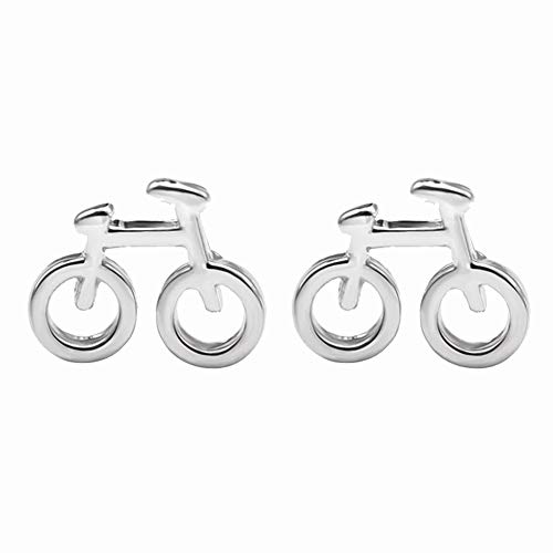 gLoaSublim Earrings Women Fashion Jewelry Gift Cute Mini Bicycle Design Ear Stud Decor Silver