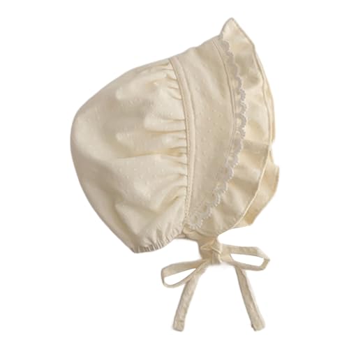 Ksikdeg Chapeau de soleil pour bébé en coton pour nouveau-né - Bonnet de baptême pour...