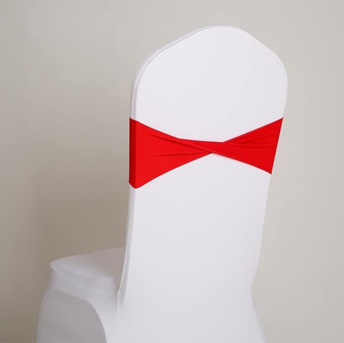 KALGHI 10/50/100pcs Telai per sedie fai-da-te Elastico universale in spandex Fascia per sedia da sposa Cravatte per eventi Decor Banchetto-,100pcs