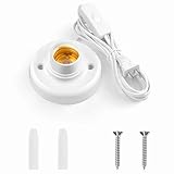  15ft Light Bulb Socket with Cord,light socket,E26/ E27 Lamp Base Desktop 15ft Light Socket with Cord Light Bulb light bulb socket, Cord On/Off Switch Hanging,light bulb socket,Light Socket with Cord