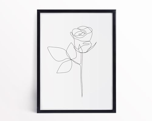 Décoration Murale Inspirante Rose Minimaliste Grand Format A0