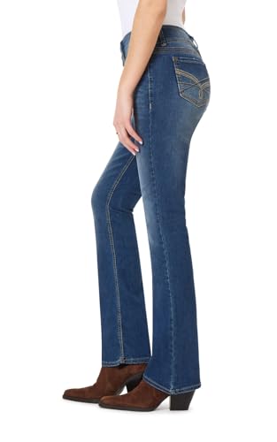 Image of WallFlower Luscious Curvy Bootcut Jeans for Women, Mid-Rise Insta Stretch Denim, Size-Inclusive Juniors Jeans