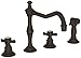 Newport Brass 946 Fairfield Double Handle Widespread Kitchen Faucet with Side Sp, Oil Rubbed Bronze