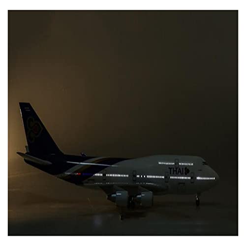 Boeing 747 B747 Avión Escala 1 150 Resina Fundida a Presión con Luces