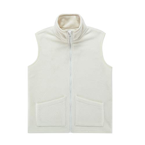 Unacoo Boy's And Girl's Soft And Cozy Fleece Vest With Classic Fit (Beige, M(7-8 Years)) #TOP8