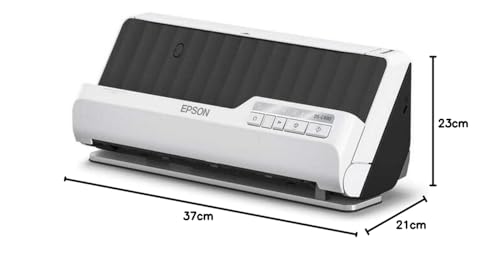 Epson Scanner Premium DS-C490 Scanner Professionnel Compact A4 à Faible consommation d'énergie, Scanner Duplex avec Traitement des Supports Polyvalent, Noir/Blanc