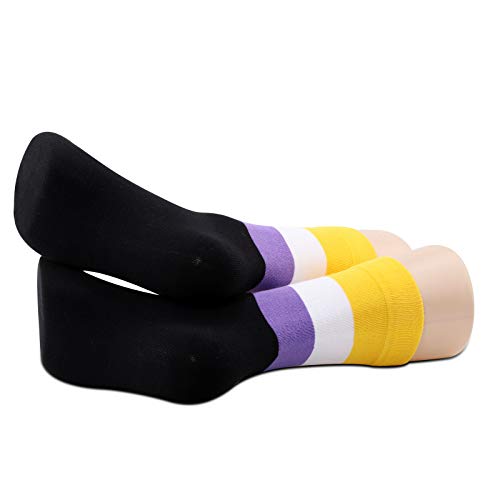 JXGZSO 2 Pairs Non Binary Pride Flag Socks Non Binary Gifts LGBT Nonbinary Gift Pride Queer Non-Binary Gift (Non Binary Pride Flag Socks 2.0)4