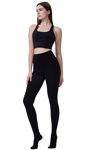 Image of DUCMODA Women's 70D Semi-Opaque Tights High Waist Solid Soft Stretch Pantyhose