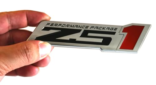 Image of 2pcs Z51 Performance Package Emblem Engine Hood 3D Badge Decal Replacement for Z51 (Chrome), EI-SilveCutom#2