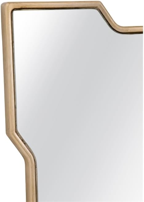 Miniatura 2 de Espejo de pared Trident con marco de madera de ingeniería de hoja dorada