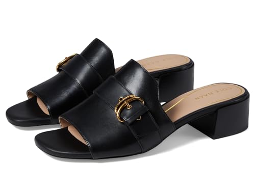 Cole Haan Womens Crosby Slide Sandal, Black Leather/Black, 7-B US