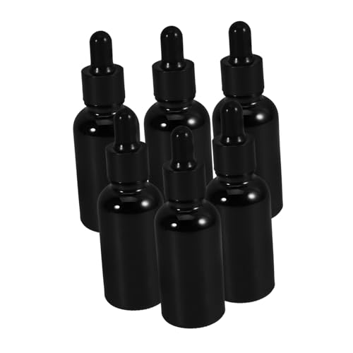 HOMOCONO 30ml Glass Dropper Bottles Dropper Empty Oil Bottles for Essential Oils Perfume Set of 6