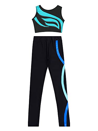 JEATHA Kids Girls Athletic Outfits Sleeveless Tank Tops with Yoga Leggings Pants 2 Pieces Activewear Set3