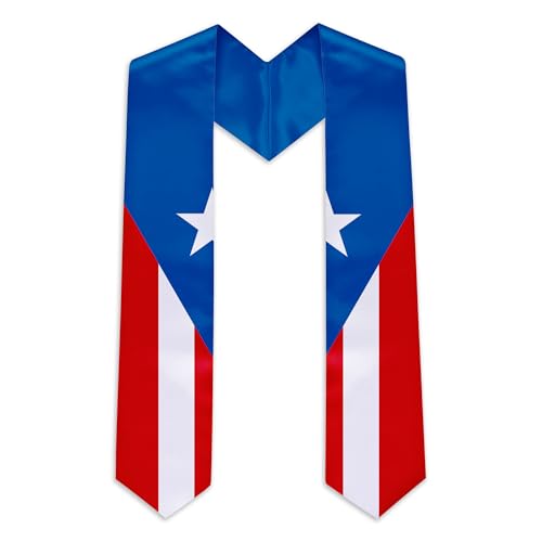 Puerto Rican Flag Graduation Stole 72 Unisex Puerto Rico Flag Graduation Sash Honor Stole for Graduation Students