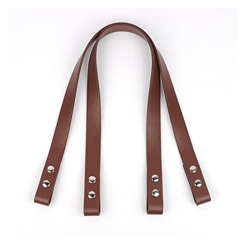 Yaoqijie 1 par de 70 cm com alça de botão de pressão para mulher, mala de ombro, alças de couro PU removíveis, correia, acessórios para mala (cor: Brown)