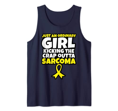 Sarcoma Cáncer Concientización Just Ordinary Girl Warrior Cita Camiseta sin Mangas