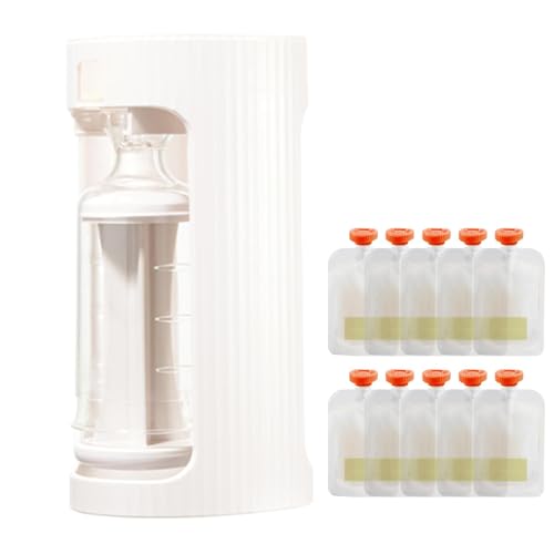 アップルソースポーチホルダー、再利用可能なスクイーズポーチ - クリエイティブスクイーズステーション | クリエイティブな再利用可能なスクイーズステーション、食べ物が飛び散らない子供用食品保存容器、男の子、女の子用