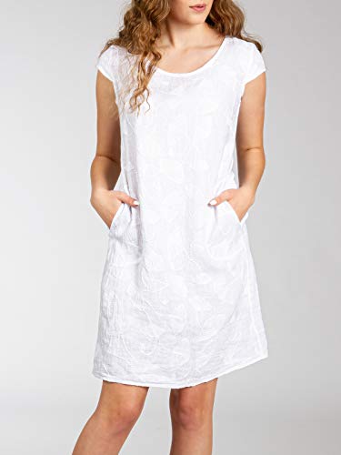 Caspar SKL031 Vestito Donna Estivo di Lino Fino al...