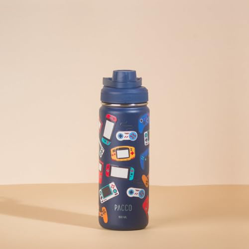 PACCO Garrafa Térmica Hydra V2 Estampada 500ml (Gamer Marinho)