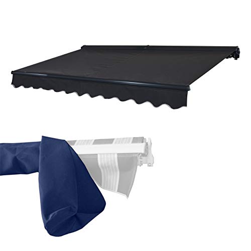 Aleko Fab12x10brown36 Retractable Awning Fabric Replacement 12 X 10 Feet Brown Patio Furniture Accessories Umbrellas Canopies Shade