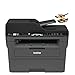 Brother MFC-L2710DW Series Compact Wireless Monochrome Laser All-in-One Printer - Print Copy Scan Fax - Mobile Printing - Auto Duplex Printing - Print Up to 32 Pages/Min - ADF + HDMI Cable
